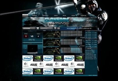 GamingClanDesign in Blau/Transparent